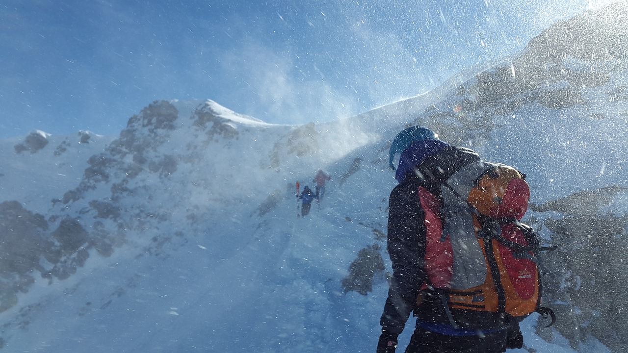 Climber ascending